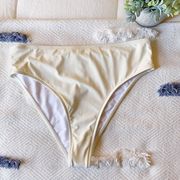 NWOT  Cream High Waisted Bikini Bottoms