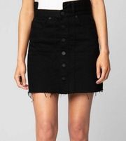 Blank NYC Night Troll Asymmetrical Raw Hem Denim Skirt size 27 NWT