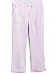 NEW Lila Ryan Payton Military Straight Leg Cuffed Pants Lavender Purple Size 12