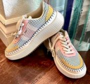 Mixed Media Platform Sneakers Sz 10 Brand  New