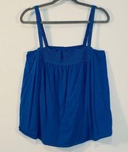 J Crew Camisole Top w/ Scalloped Embroidered Inset Very Peri Periwinkle Sz L