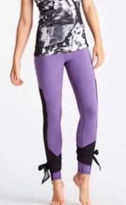 Lucy Light & Free Purple & Black Bow Tie Leggings