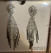 NEW Rare Badgley Mischka Crystal Waterfall & Icicle Earrings