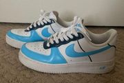 Nike Air Force 1 custom painted blue