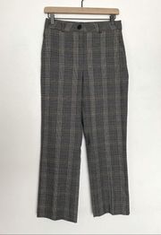 Aritzia Sunday best high rise cropped plaid trousers size 6