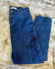 Daphnea Paris Jeans Size L Womens High Rise Raw Hem Ankle Mom Jeans