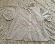 star collared button down blouse size xs