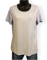 Nike Dri Fit Light Blue Athletic Running Scoop Neck T Shirt