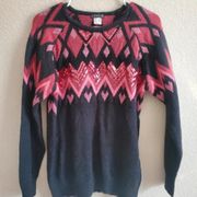 pink and black hearts sweater