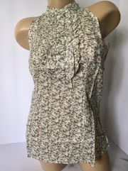 Floral Sleeveless Blouse, Large