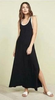 Sundry Racerback Tank Maxi Dress Size XS Black Casual Travel Comfy Scoop Neck