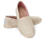 TOMS ALPARGATA Cream Espadrilles Size 6.5 W Excellent Condition