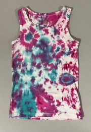 Blue Purple Tie Dye Cami Camisole Tank Top Shirt Tee Size M 💙💜