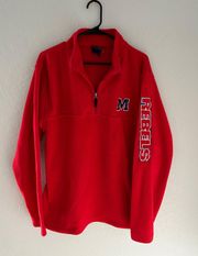 Oversized Ole Miss Fleece Quarter Zip