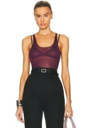 SAINT LAURENT Tank Top in Aubergine XSmall New Womens Sleeveless Cami