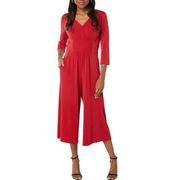 NWT | London Time V-Neck Smocked Jumpsuit