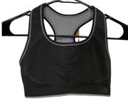 New Balance  Black & Gray Sleeveless Racerback Sports Bra Size S