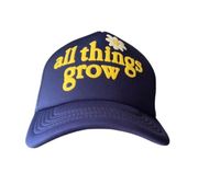 “All Things Grow” Navy Trucker Hat