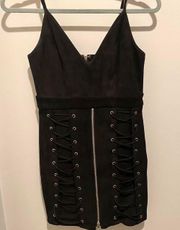 LF Black Lace Up Dress