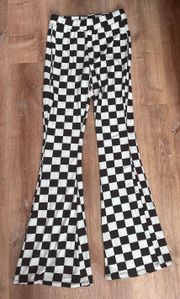 Checkered Flare Pants