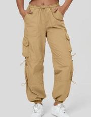 Mid Rise Drawstring Multi Pockets Casual Cargo Joggers