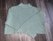 Green Cropped Sweater