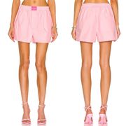 Alexander Wang Boxer Short in Compact Cotton in Pink