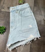 Uniqlo Jeans High Rise Cut Off Denim Jean Shorts Size 24