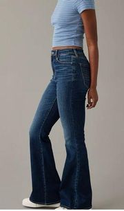 American Eagle Women’s Sz 18 Super High Rise Next Level Stretch Flare Jeans