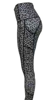 Amazon Leopard Print Leggings Women Yoga Pants With Pockets High Waist Sports Pocket Leggings Cheetah Grey Black Running Workout Tights XL