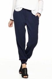 VINCE Navy Blue Dress Polyester Joggers Pants 0