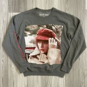 Red Taylor’s Version Album Cover Grey Crewneck Sweatshirt Size XS