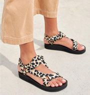 Loeffler Randall | Maisie Leopard-Print Bow Strap Canvas Sport Sandals