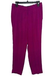 Diane Von Furstenberg Jacques Cady Crepe Pants Size 2 Fuschia Career Dress Pants