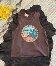 Women's Desert Scene Graphic Tank Size M