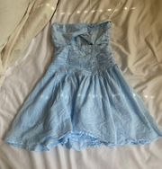 Sleeveless Blue Mini Dress