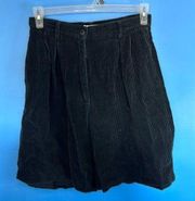 Ann Taylor Black Corduroy Bermuda Shorts Size Medium