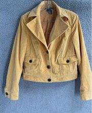 Per Se Carlisle Jacket Blazer Goldenrod Size 6 Brushed Corduroy Velvet