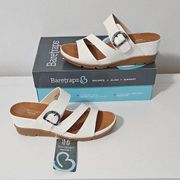 Womens Laralee Wedge Sandals White Women's Size 9 BT27075