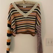 size S BDG urban outfitters stripped cropped sweater