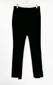 A.L.C. Slim-Fit Conway Straight-Leg Front Slit Black Pants Size 2