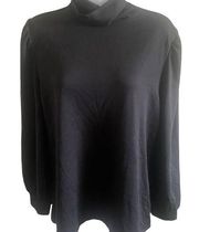 NWT Carolyn Taylor Jersey Knit Puff Sleeve Top