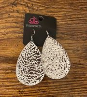 Paparazzi Silver Teardrop Earrings