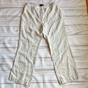 Talbots 100% Linen Wide Leg Pants Size 14W