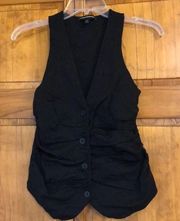 Express Design Studio Black Ruched Front Vest 2