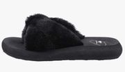 Slade Winette Black Faux Fur Slide Sandals Size 7