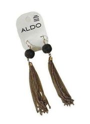 Aldo long chain tassel earrings