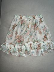 ZARA Floral Skirt