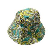 Vera Bradley Reversible Retired Paisley Peacock Bucket Sun Hat