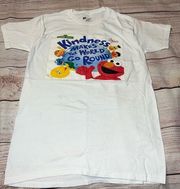 Sesame Street white T-Shirt. Size S